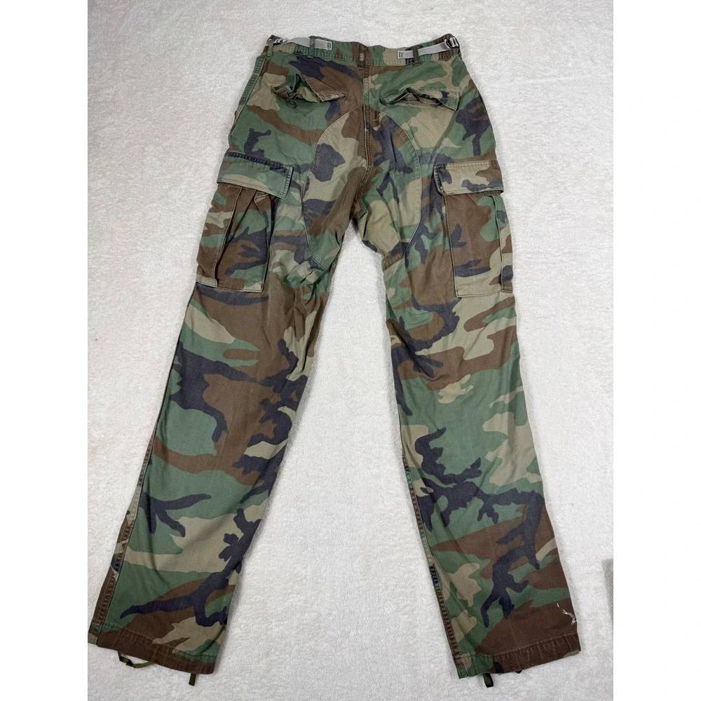 Military Cargo Pants Mens 30x31 Camo vtg Woodland Tactical Utility BDU Trousers